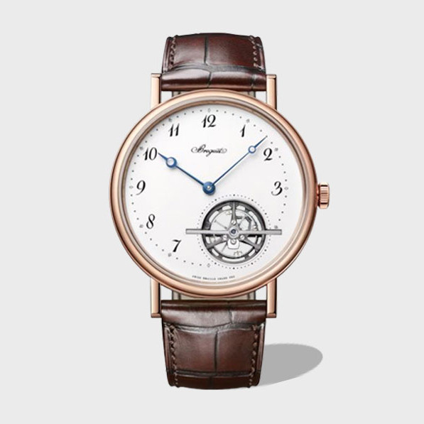투르비옹 울트라씬 클래식 컴플렉스 로즈골드 레더 스트랩 / R8 5367BR/29/9WU / 42mm / 시걸 커스텀 매뉴얼 투르비용 와인딩 무브먼트, 42mm 두께: 10.7mm