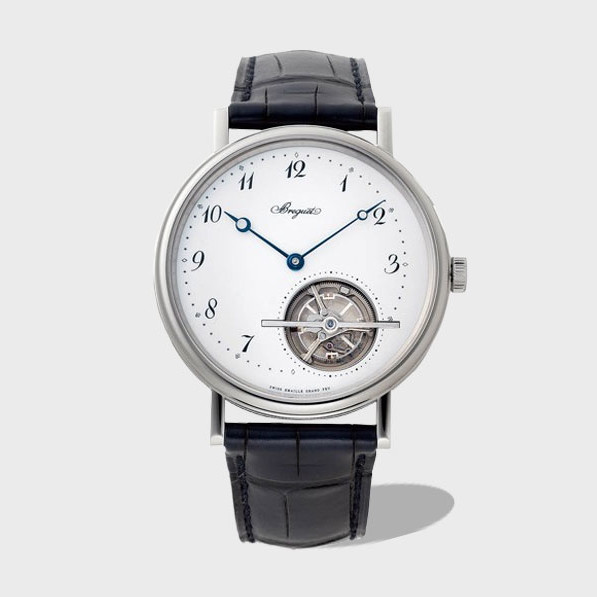 울트라씬 클래식 컴플렉스 화이트골드 레더 스트랩 / R8 5367PT/29/9WU / 42mm / 시걸 커스텀 매뉴얼 투르비용 와인딩 무브먼트, 42mm 두께: 10.7mm