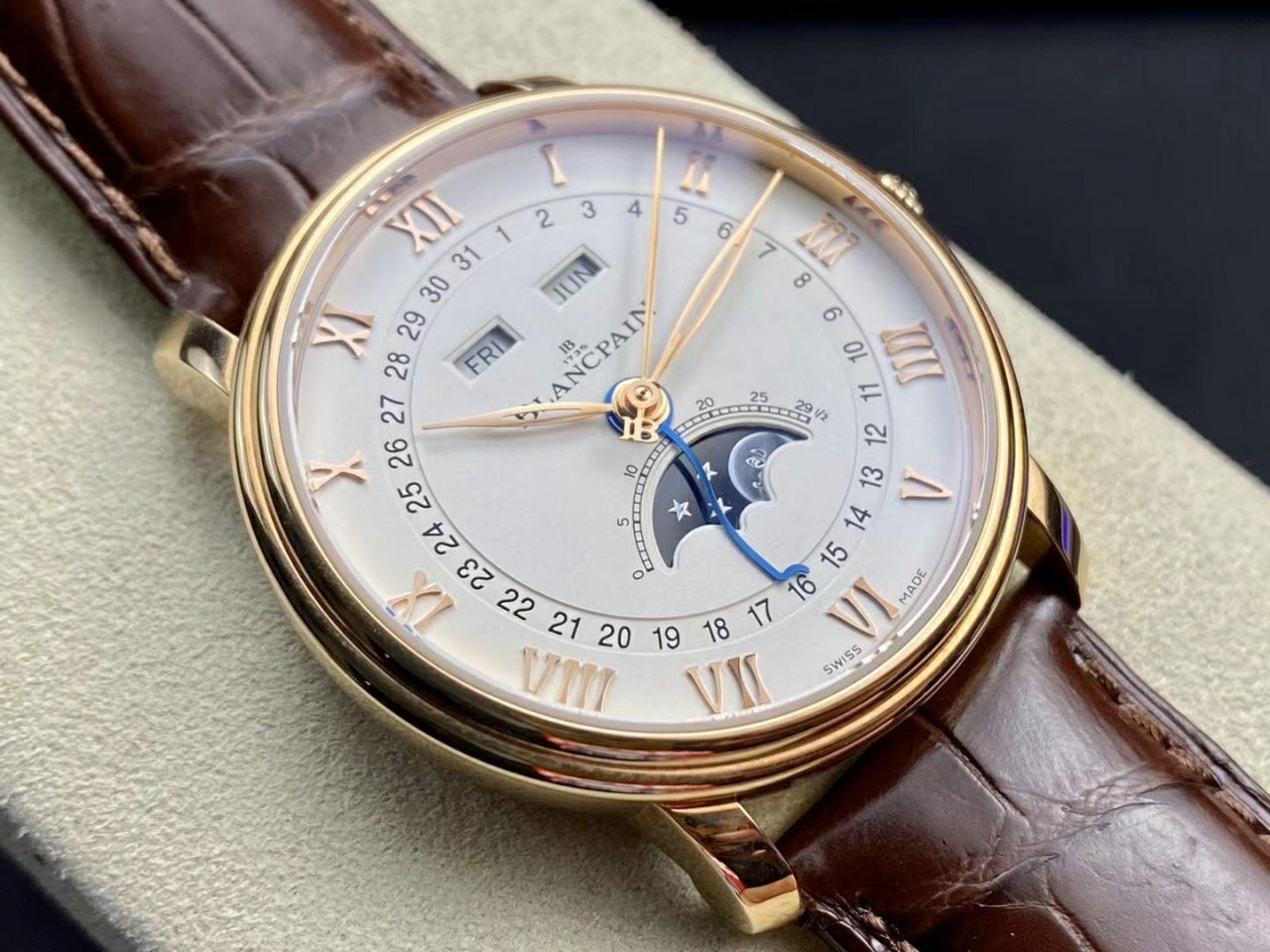 클래식 빌레레 문페이즈 화이트 다이얼 로즈골드 레더 스트랩 40mm V3버전 / OM 6654-3642-55B / 40mm / cal.6654 자동 기계식 무브먼트