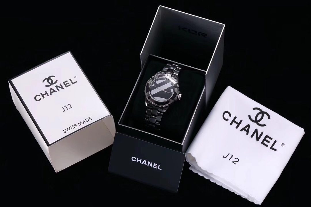 J12 리미티드 에디션 블랙 다이얼 세라믹 스트랩 / H5582 / 38mm / 정품과 같은 맞춤형 칼리버 12.1 무브먼트, 정품동일 세라믹, 38mm x 12mm