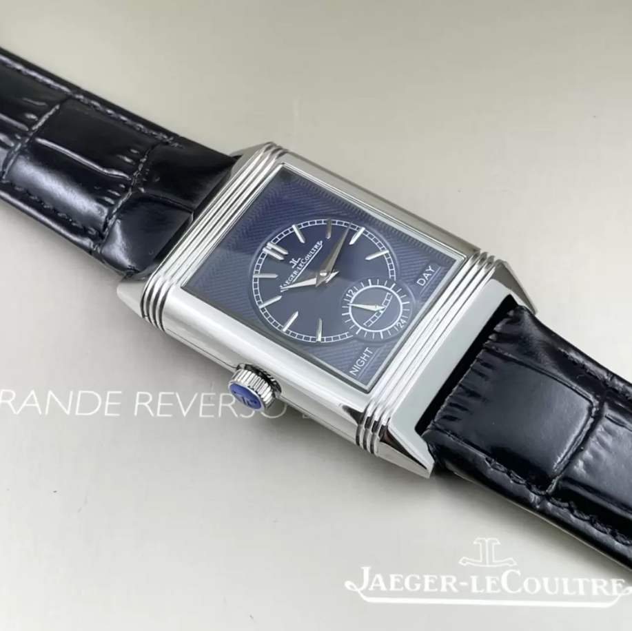 리베르소 클래식 라지 듀오페이스 스몰 세컨드 화이트 다이얼 레더 스트랩 / MG Q3908420 / 49mm / 49mmx29mm , 클론 854A/2 수동 와인딩 무브먼트