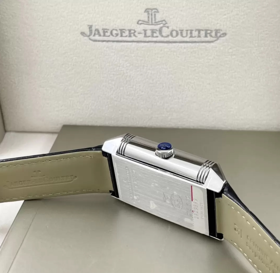 리베르소 클래식 라지 듀오페이스 스몰 세컨드 화이트 다이얼 레더 스트랩 / MG Q3908420 / 49mm / 49mmx29mm , 클론 854A/2 수동 와인딩 무브먼트