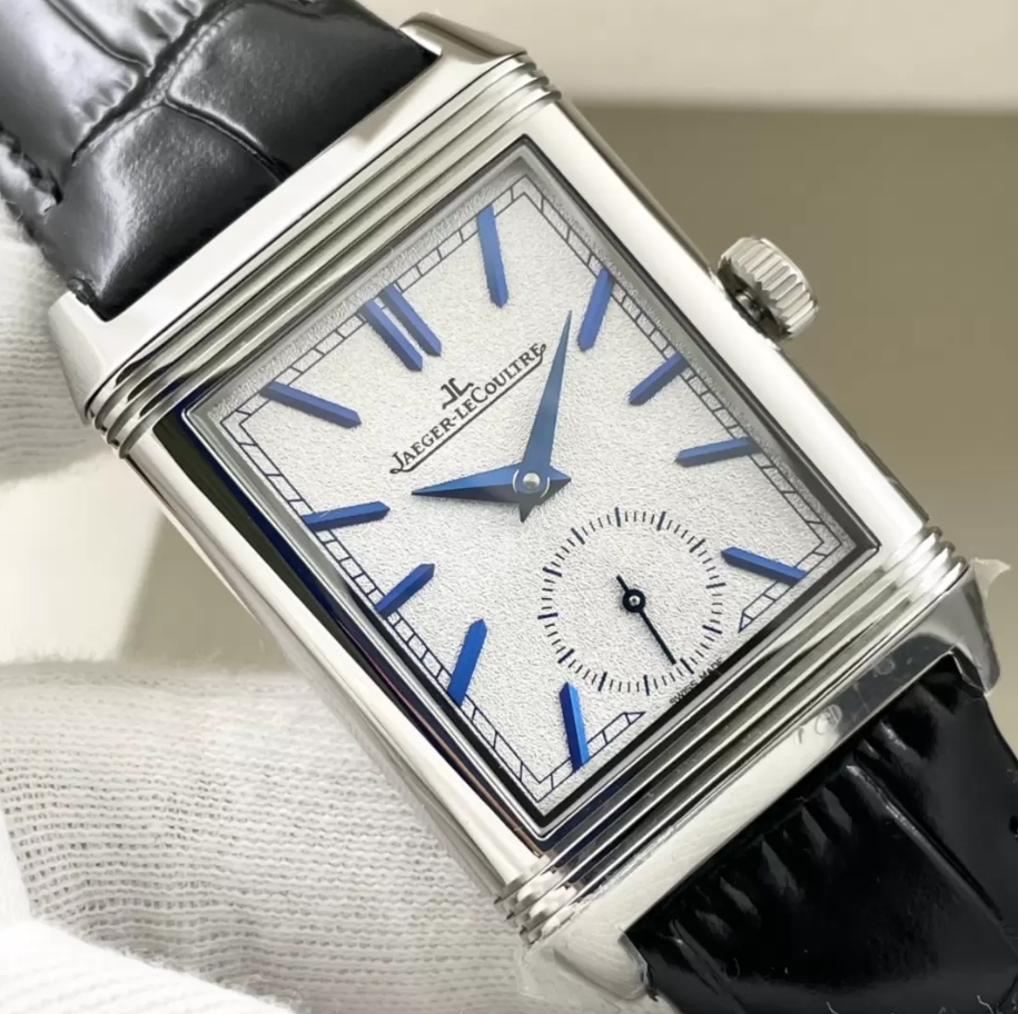 리베르소 클래식 라지 듀오페이스 스몰 세컨드 화이트 다이얼 레더 스트랩 / MG Q3908420 / 49mm / 49mmx29mm , 클론 854A/2 수동 와인딩 무브먼트