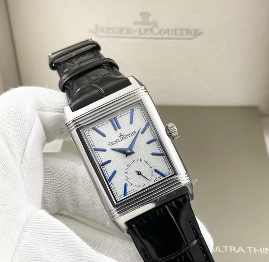 리베르소 클래식 라지 듀오페이스 스몰 세컨드 화이트 다이얼 레더 스트랩 / MG Q3908420 / 49mm / 49mmx29mm , 클론 854A/2 수동 와인딩 무브먼트