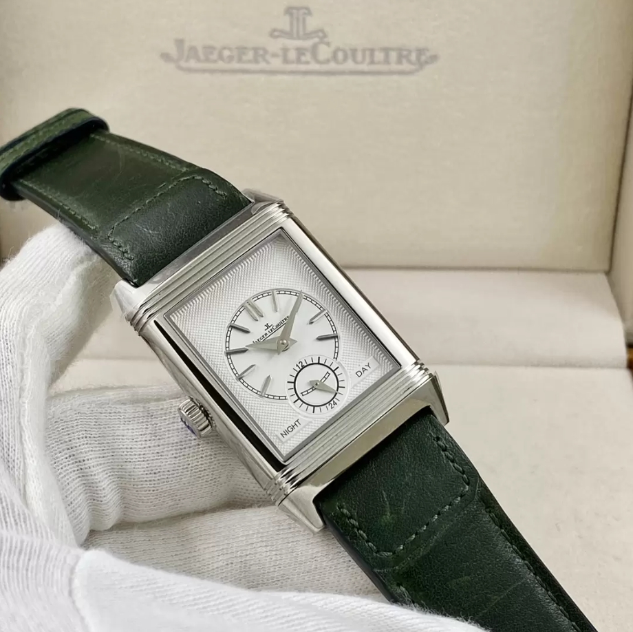 리베르소 클래식 라지 듀오페이스 스몰 세컨드 그린 다이얼 레더 스트랩 / MG Q397843J / 49mm / 49mmx29mm , 클론 854A/2 수동 와인딩 무브먼트
