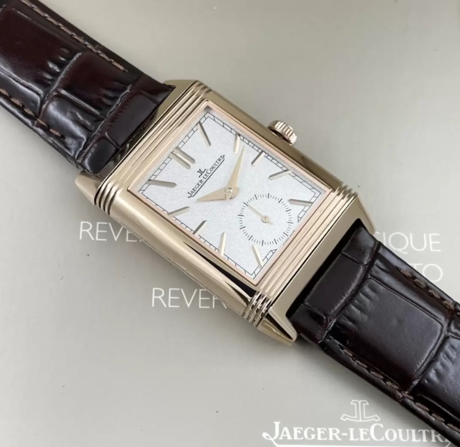 리베르소 클래식 라지 듀오페이스 스몰 세컨드 화이트 다이얼 레더 스트랩 / MG Q396245J / 49mm / 49mmx29mm , 클론 854A/2 수동 와인딩 무브먼트