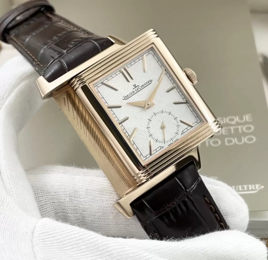 리베르소 클래식 라지 듀오페이스 스몰 세컨드 화이트 다이얼 레더 스트랩 / MG Q396245J / 49mm / 49mmx29mm , 클론 854A/2 수동 와인딩 무브먼트