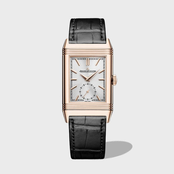 리베르소 클래식 라지 듀오페이스 스몰 세컨드 화이트 다이얼 레더 스트랩 / MG Q396245J / 49mm / 49mmx29mm , 클론 854A/2 수동 와인딩 무브먼트