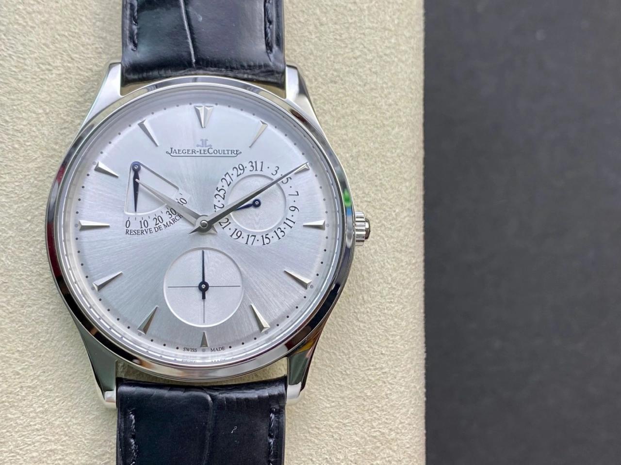 마스터 울트라 씬 레저브 드 마르쉐 화이트골드 레더 스트랩 / GF Q1378420 / 39mm / 맞춤형 CAL.938/1 자동 기계식 무브먼트, 두께 9.9mm 정품동일