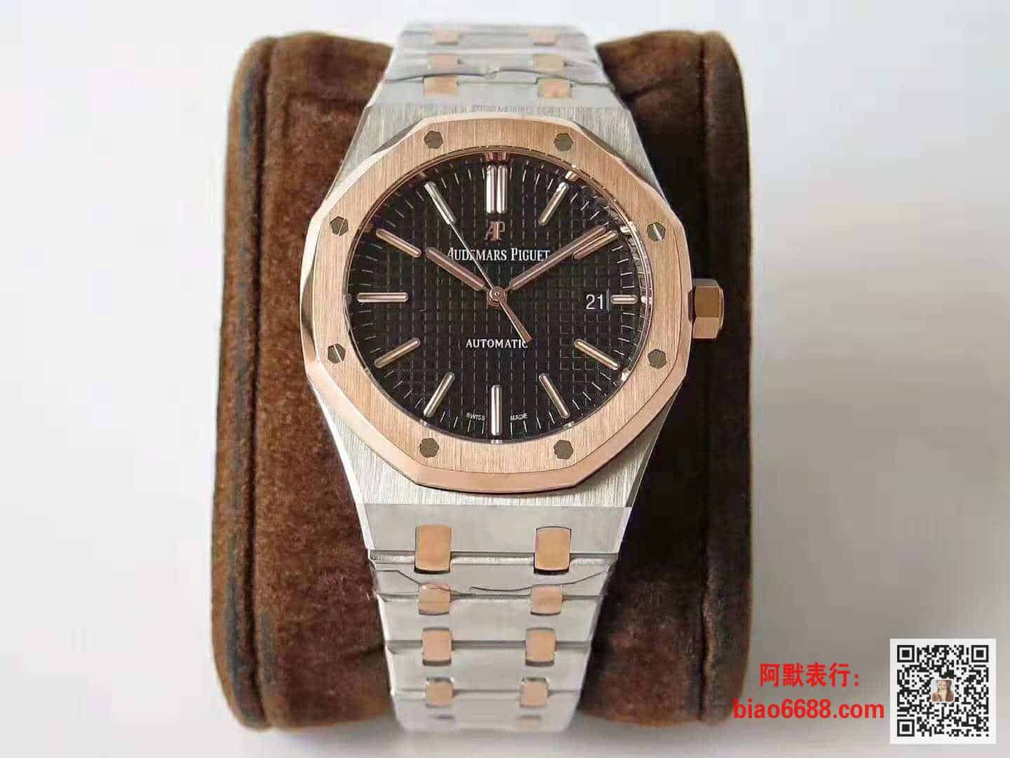 로얄오크 콤비 로즈골드 블랙다이얼 / JF 15400 / 41mm / cal.3120 무브먼트로 업그레이드!