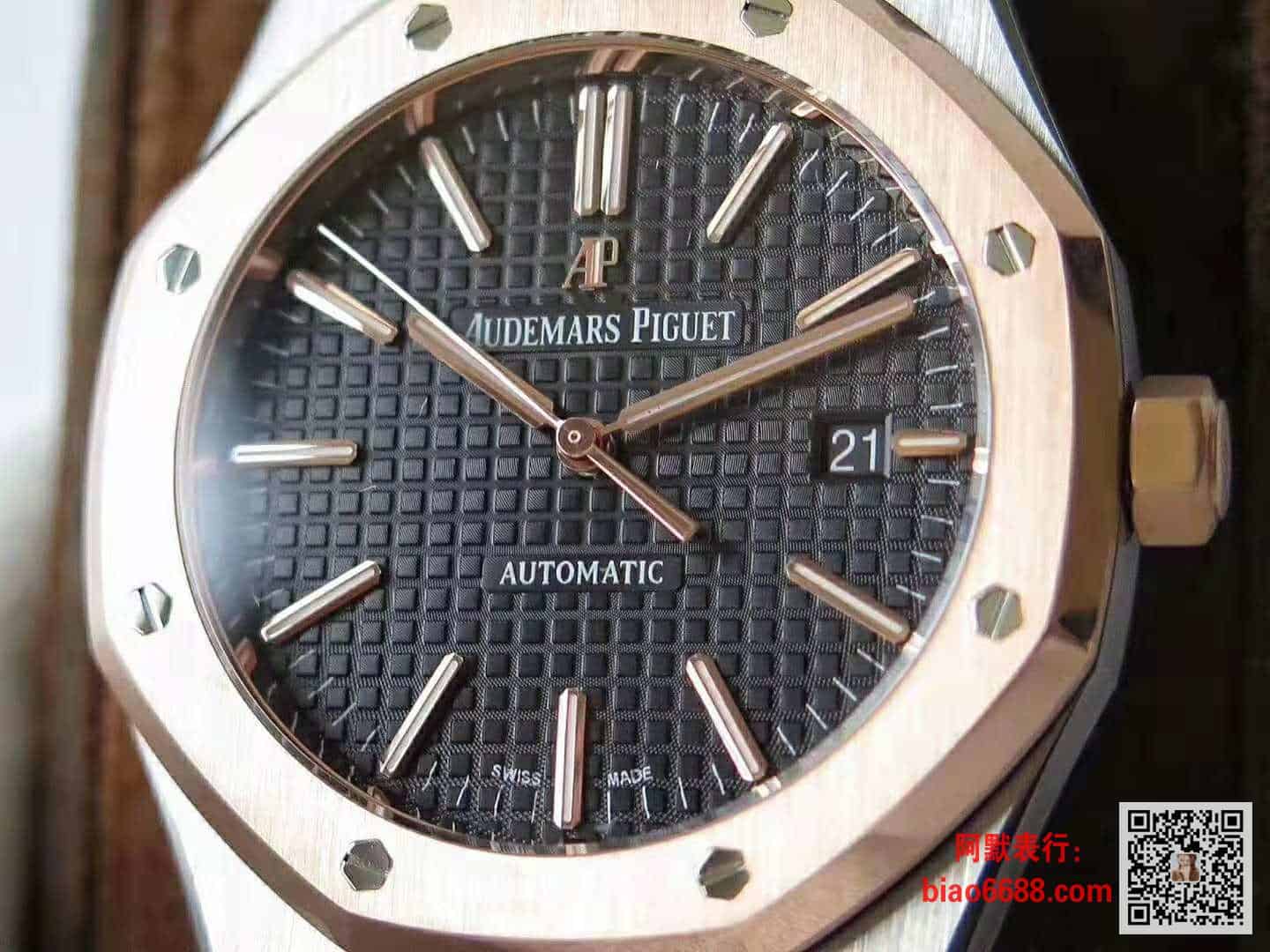 로얄오크 콤비 로즈골드 블랙다이얼 / JF 15400 / 41mm / cal.3120 무브먼트로 업그레이드!