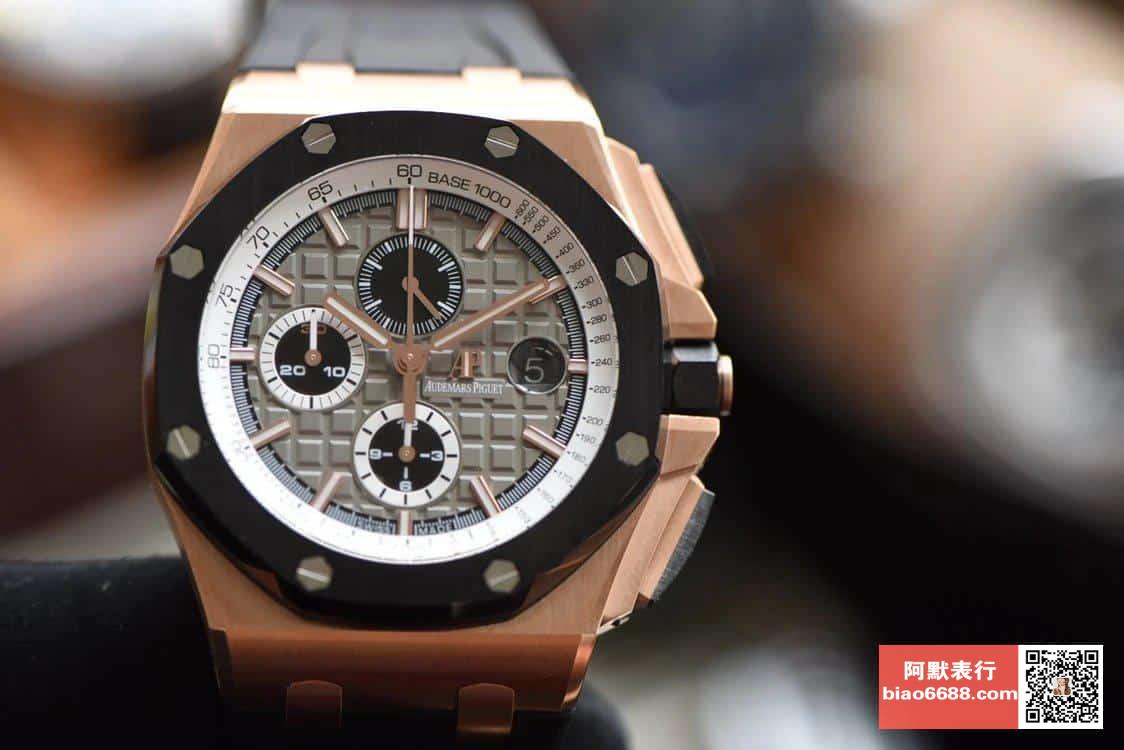 로얄오크 오프쇼어 로즈골드 그레이다이얼 러버밴드 / JF 26416RO / 44mm / cal.3126 무브먼트로 업그레이드!