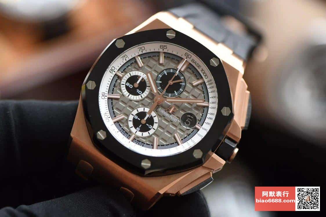 로얄오크 오프쇼어 로즈골드 그레이다이얼 러버밴드 / JF 26416RO / 44mm / cal.3126 무브먼트로 업그레이드!