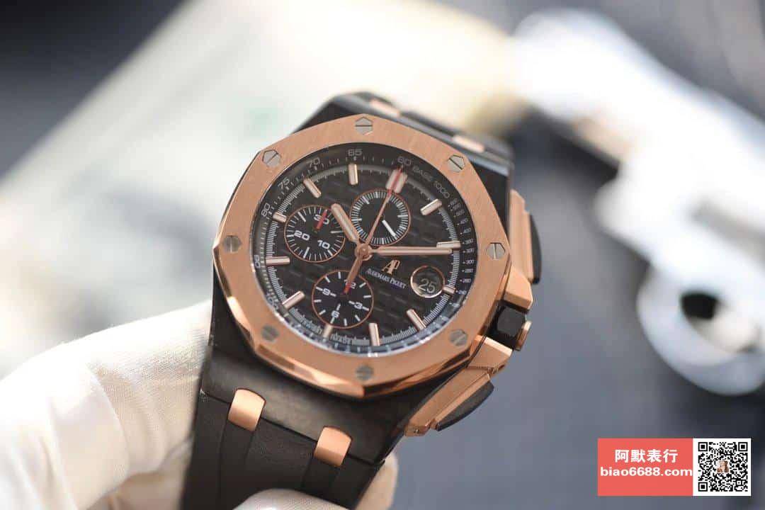 로얄오프 오프쇼어 로즈골드 블랙다이얼 / JF 26406FR / 44mm / cal.3126 무브먼트로 업그레이드!