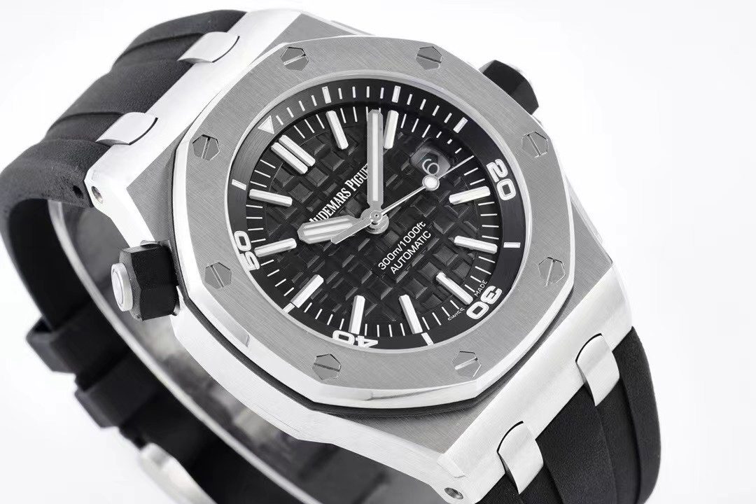 로얄오크 오프쇼어 스틸 블랙 / ZF 15703ST / 42mm / cal.3120 무브먼트로 업그레이드! 42mm*14.1mm