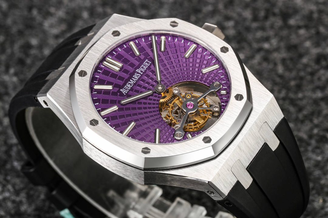 로얄오크 뚜르비옹 스틸 퍼플다이얼 / R8 26522BC / 41mm / cal.2924 무브먼트로 업그레이드! 41mm*10.6mm