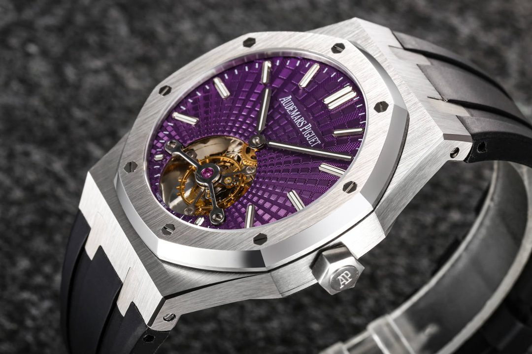 로얄오크 뚜르비옹 스틸 퍼플다이얼 / R8 26522BC / 41mm / cal.2924 무브먼트로 업그레이드! 41mm*10.6mm