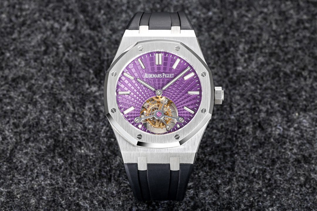 로얄오크 뚜르비옹 스틸 퍼플다이얼 / R8 26522BC / 41mm / cal.2924 무브먼트로 업그레이드! 41mm*10.6mm
