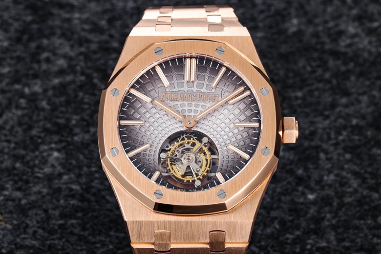 로얄오크 플라잉 뚜르비옹 로즈골드 그레이다이얼 / R8 1220OR / 41mm / cal.2950 무브먼트로 업그레이드! 41mm*12.5mm