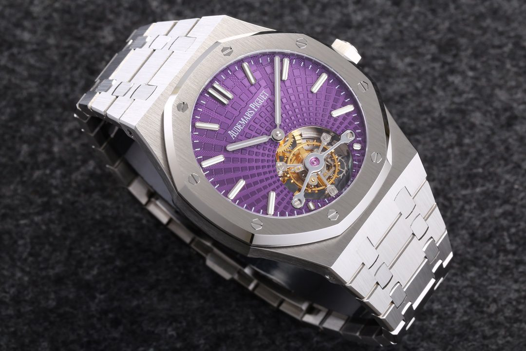 로얄오크 뚜르비옹 스틸 퍼플다이얼 / R8 26522ST / 41mm / cal.2924 무브먼트로 업그레이드! 41mm*10.6mm