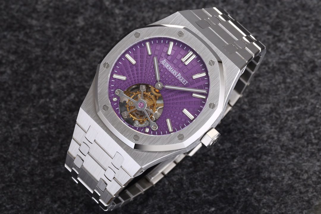 로얄오크 뚜르비옹 스틸 퍼플다이얼 / R8 26522ST / 41mm / cal.2924 무브먼트로 업그레이드! 41mm*10.6mm