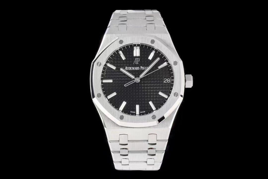 로얄오크 스틸 블랙 다이얼 15500 / ZF 15500ST / 41mm / cal.4302 무브먼트로 업그레이드! 41mm*10.4mm