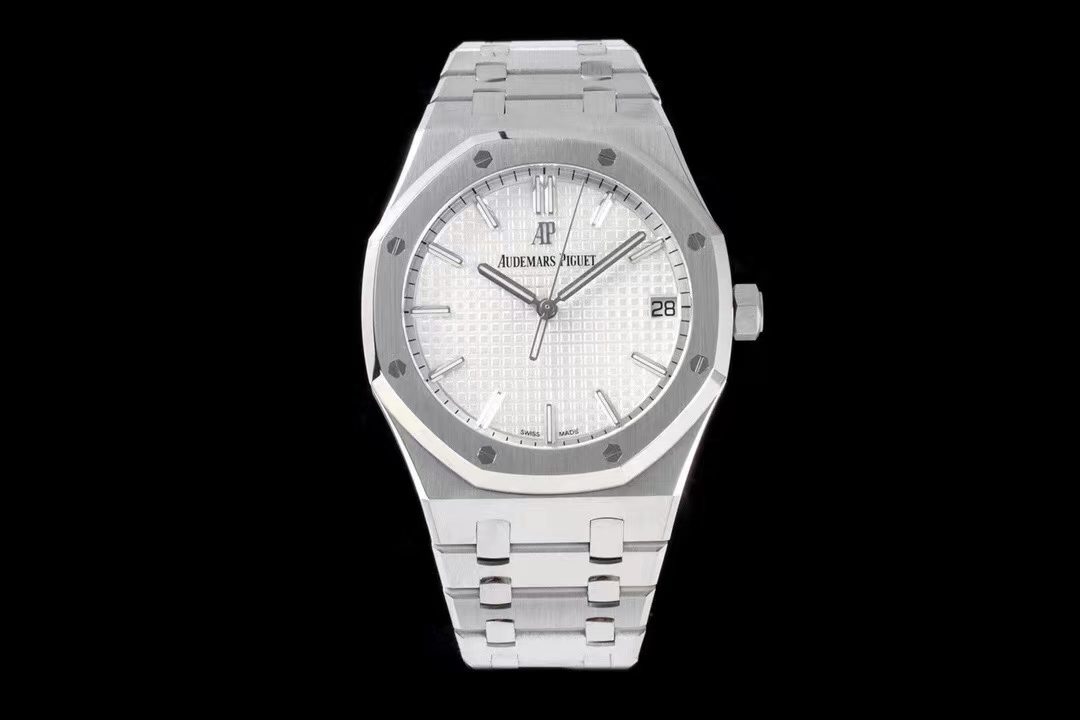 로얄오크 스틸 화이트 다이얼 15500 / ZF 15500ST / 41mm / cal.4302 무브먼트로 업그레이드! 41mm*10.4mm