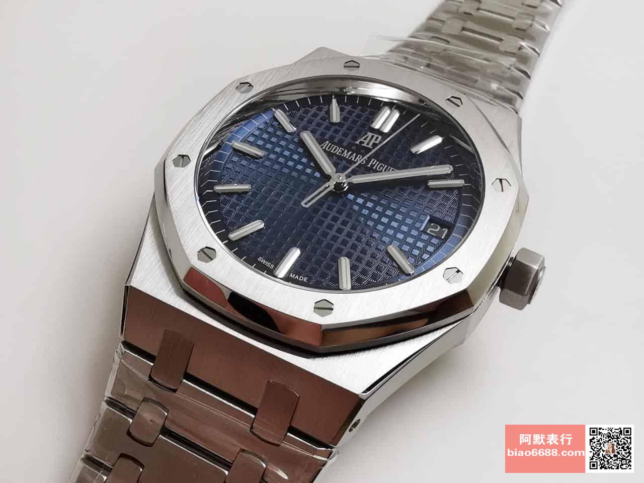 로얄오크 스틸 블루다이얼 15500 / OM 15500ST / 41mm / cal.4302 무브먼트로 업그레이드! 41mm*10.04mm