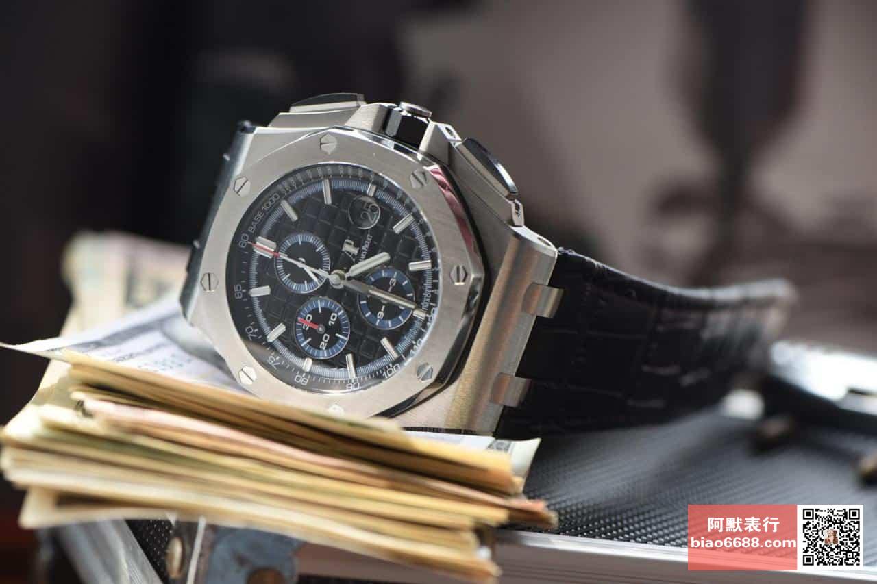 로얄오크 오프쇼어 블랙/블루 다이얼 / JF 26412PT / 44mm / cal.3126 무브먼트로 업그레이드!