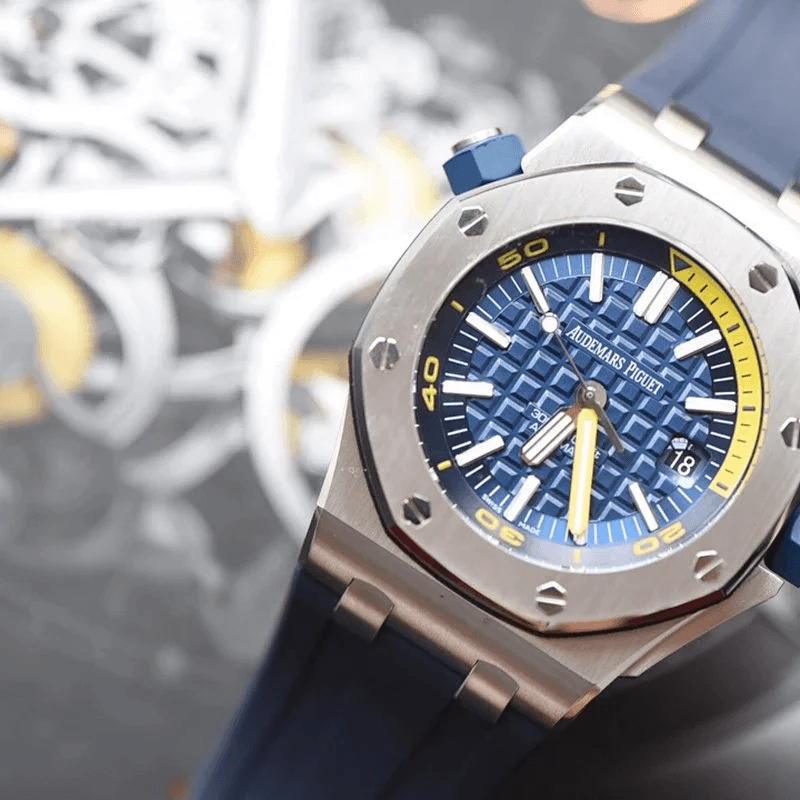 로얄오크 오프쇼어 다이버 블루다이얼 러버밴드 / JF 15710ST / 42mm / cal.3120 무브먼트로 업그레이드!