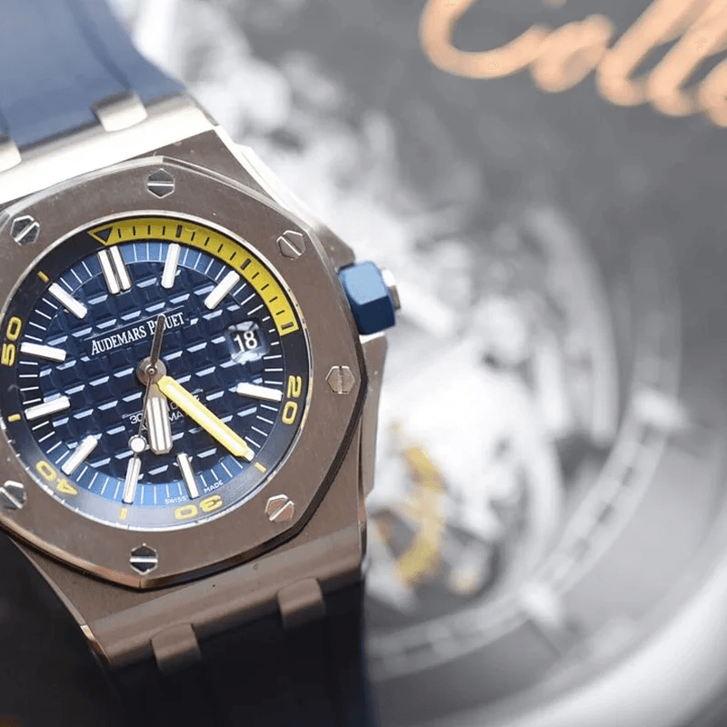 로얄오크 오프쇼어 다이버 블루다이얼 러버밴드 / JF 15710ST / 42mm / cal.3120 무브먼트로 업그레이드!