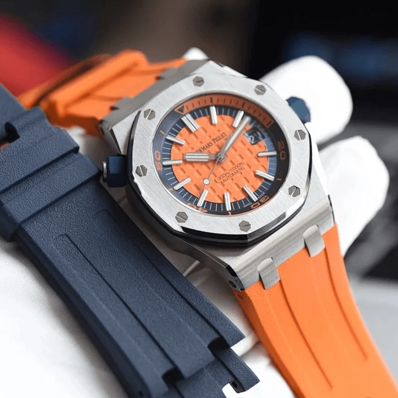 로얄오크 오프쇼어 다이버 오렌지 러버밴드 / JF 15710ST / 42mm / cal.3120 무브먼트로 업그레이드!