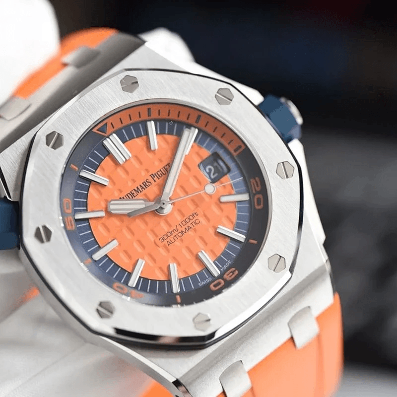 로얄오크 오프쇼어 다이버 오렌지 러버밴드 / JF 15710ST / 42mm / cal.3120 무브먼트로 업그레이드!