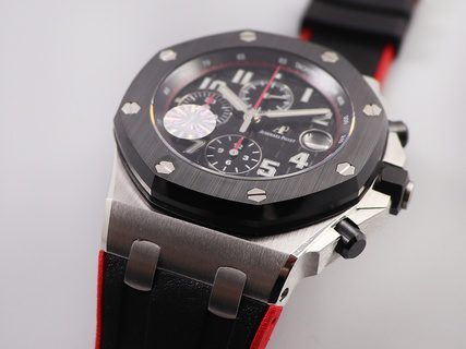 로얄오크 오프쇼어 블랙 세라믹 뱀파이어 / JF 26470ST / 42mm / cal.3126 무브먼트로 업그레이드!