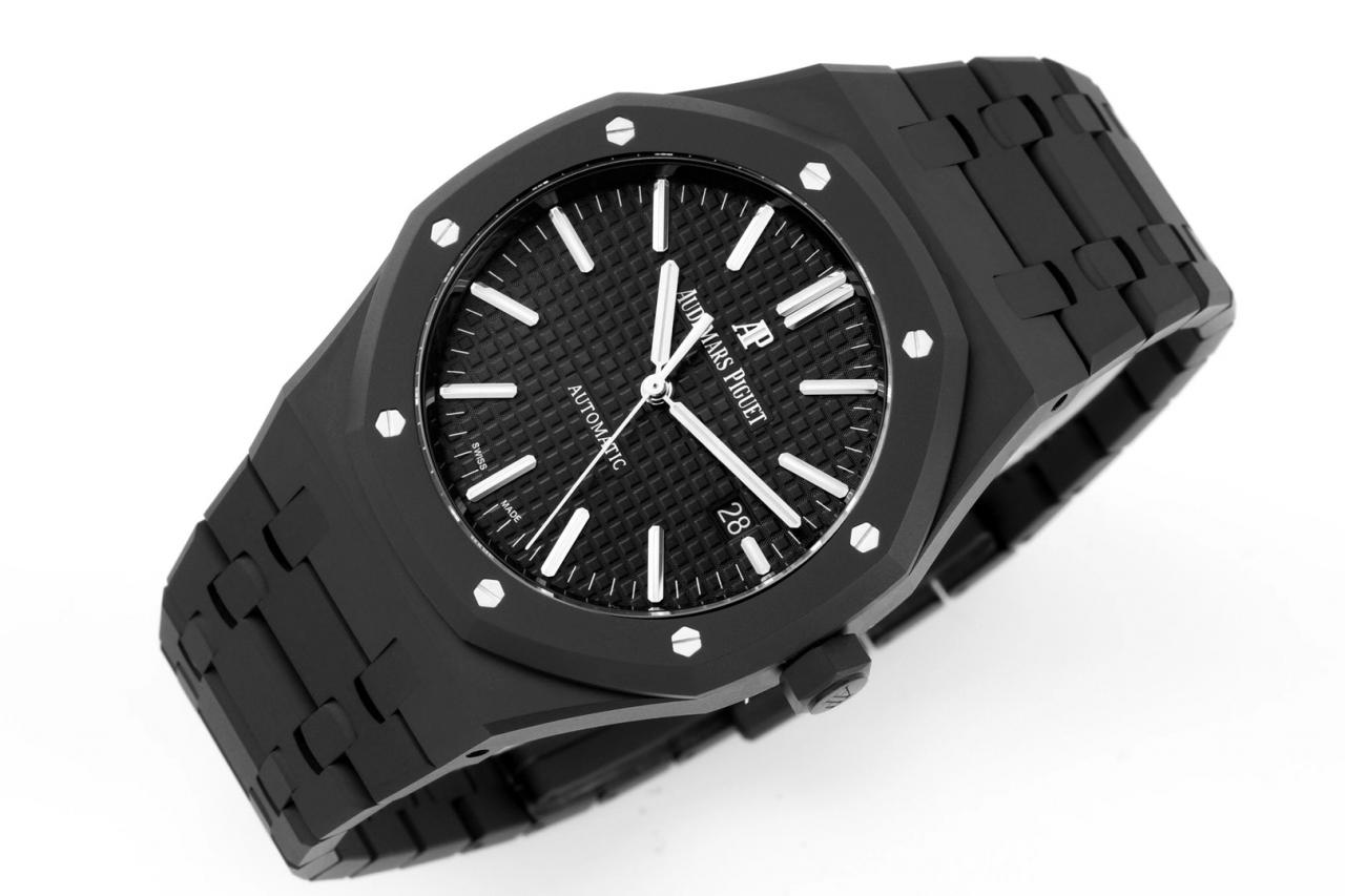 로얄오크 15400 검판 블랙 DLC / ZF 15400ST / 41mm / cal.3120 무브먼트로 업그레이드! 41mm*9.8mm