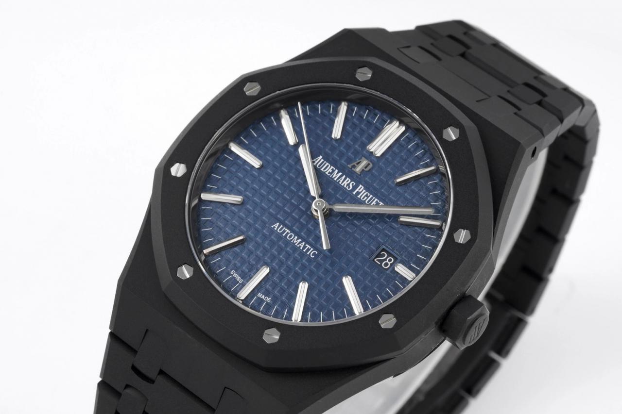 로얄오크 15400 청판 블랙 DLC / ZF 15400ST / 41mm / cal.3120 무브먼트로 업그레이드! 41mm*9.8mm