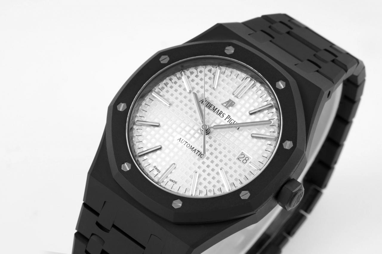 로얄오크 15400 블랙 화이트 DLC / ZF 15400ST / 41mm / cal.3120 무브먼트로 업그레이드! 41mm*9.8mm