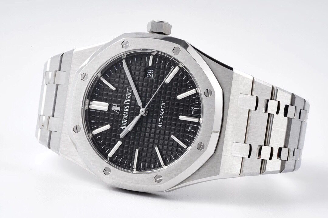 로얄오크 스틸 블랙 다이얼 / ZF 15400ST / 41mm / cal.3120 무브먼트로 업그레이드! 41mm*9.8mm