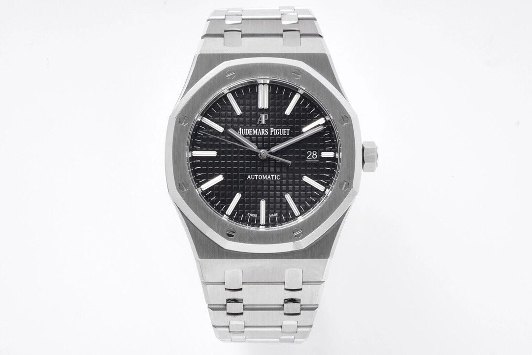 로얄오크 스틸 블랙 다이얼 / ZF 15400ST / 41mm / cal.3120 무브먼트로 업그레이드! 41mm*9.8mm