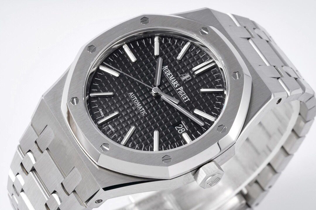 로얄오크 스틸 블랙 다이얼 / ZF 15400ST / 41mm / cal.3120 무브먼트로 업그레이드! 41mm*9.8mm
