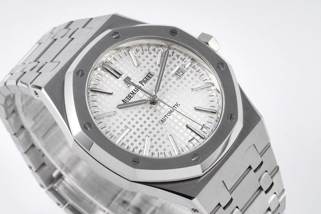 로얄오크 스틸 화이트 다이얼 / ZF 15400ST / 41mm / cal.3120 무브먼트로 업그레이드! 41mm*9.8mm