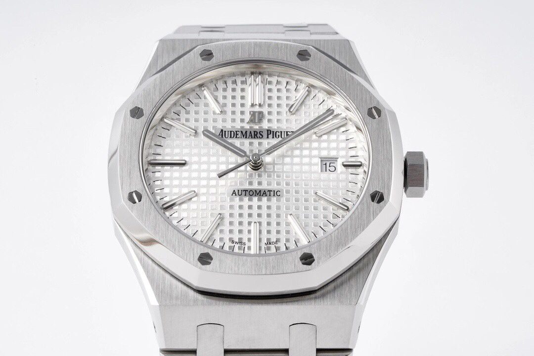 로얄오크 스틸 화이트 다이얼 / ZF 15400ST / 41mm / cal.3120 무브먼트로 업그레이드! 41mm*9.8mm