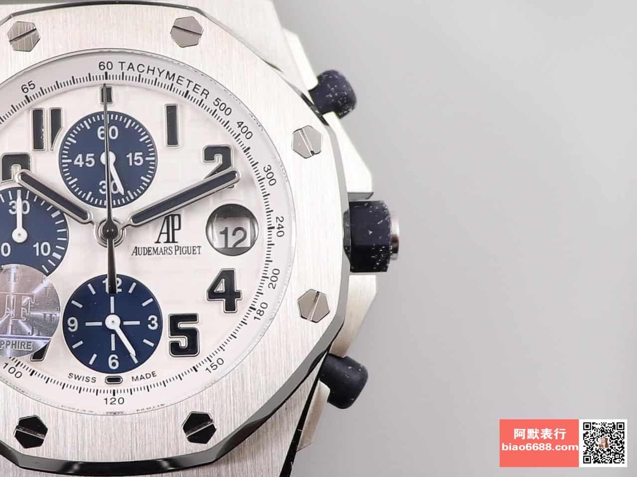 로얄오크 오프쇼어 화이트/블루 다이얼 레더스트랩 / JF 26170ST / 42mm / cal.3126 무브먼트로 업그레이드! 42mm
