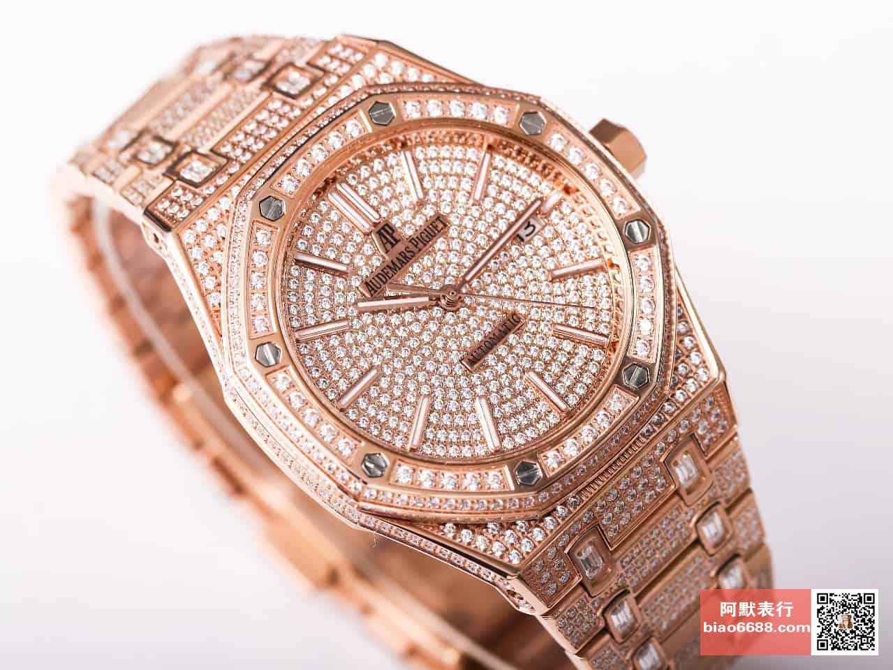 로얄오크 TRF RG 로즈골드 풀다이아 / TZ 15452OR / 41mm / cal.9015 무브먼트로 업그레이드! 41mm*10mm