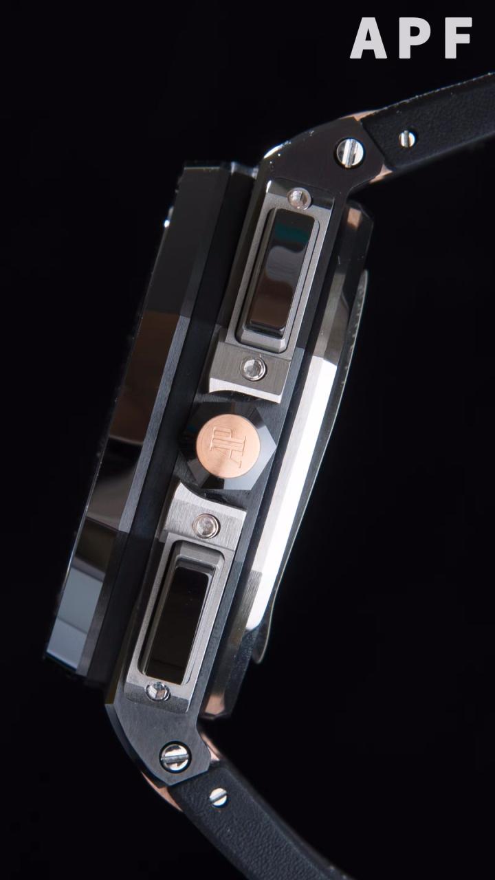 로얄오크 오프쇼어 블랙/로즈골드 다이얼 러버밴드 / APF 26405CE / 44mm / cal.3126 무브먼트로 업그레이드!