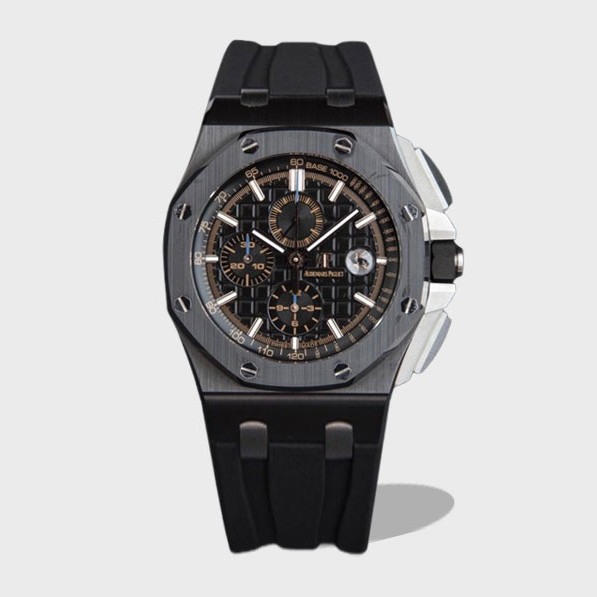 로얄오크 오프쇼어 블랙/골드 다이얼 러버밴드 / APF 26405CE / 44mm / cal.3126 무브먼트로 업그레이드!