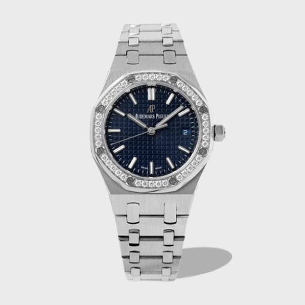 로얄오크 레이디 스틸 다크블루다이얼 / BF 77351ST / 34mm / cal.5800 무브먼트로 업그레이드!