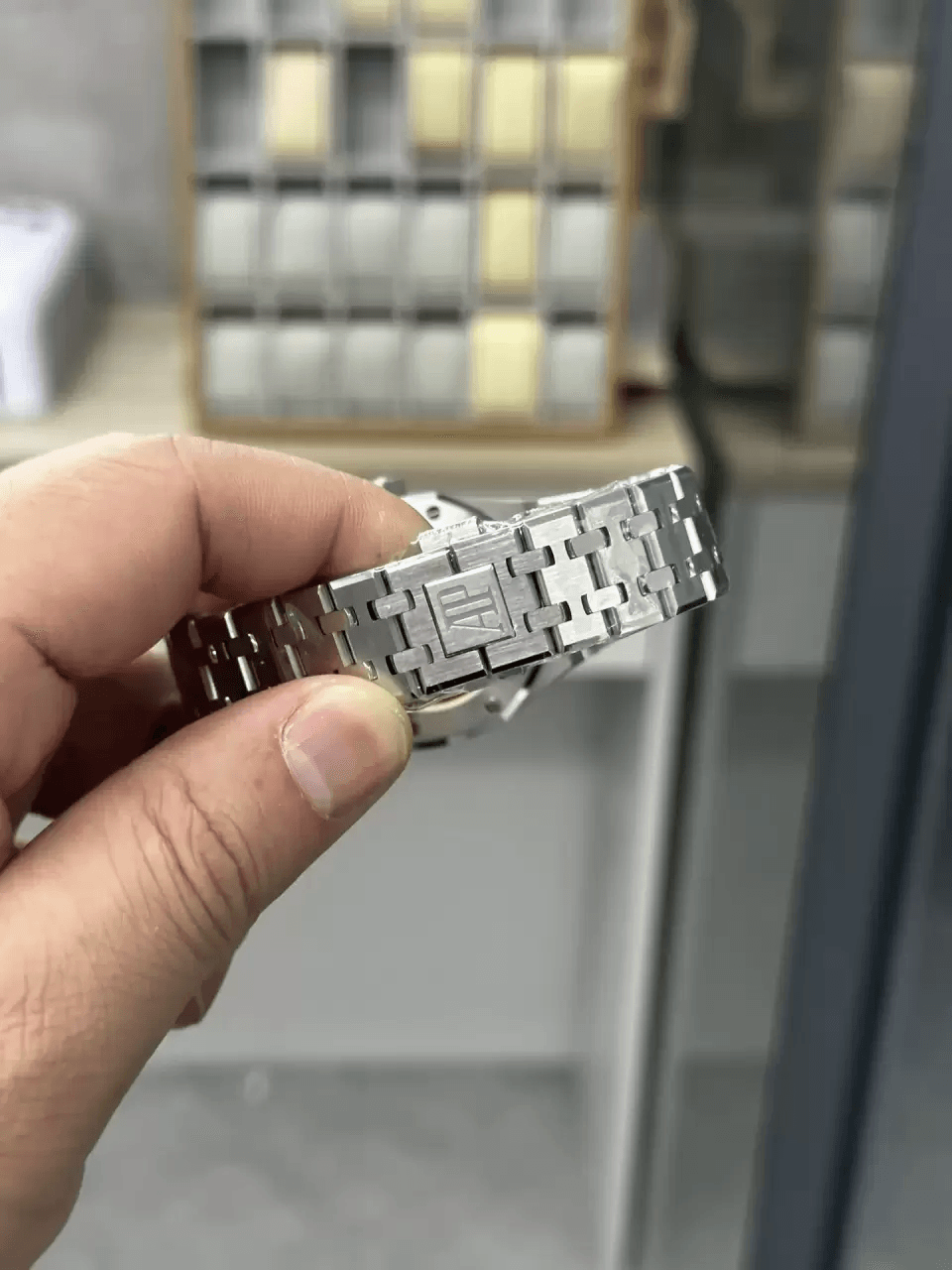 로얄오크 청판 다이얼 다이아베젤 / APS 15451 / 37MM / 두께 9.8mm, 3120 무브먼트