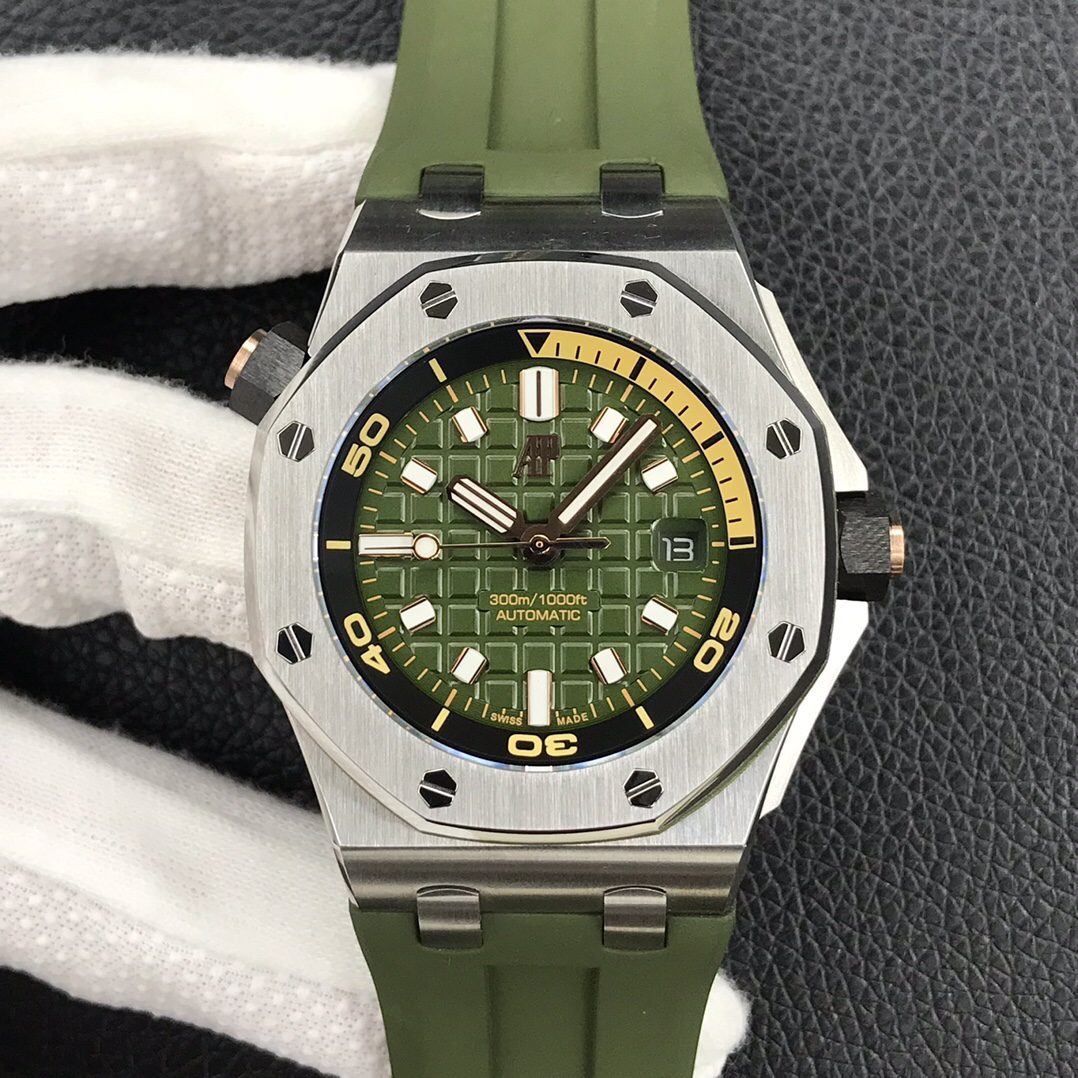 로얄오크 오프쇼어 스틸 카키그린 / BF 15720ST / 42mm / cal.4308 무브먼트로 업그레이드! 42mm*14.2mm