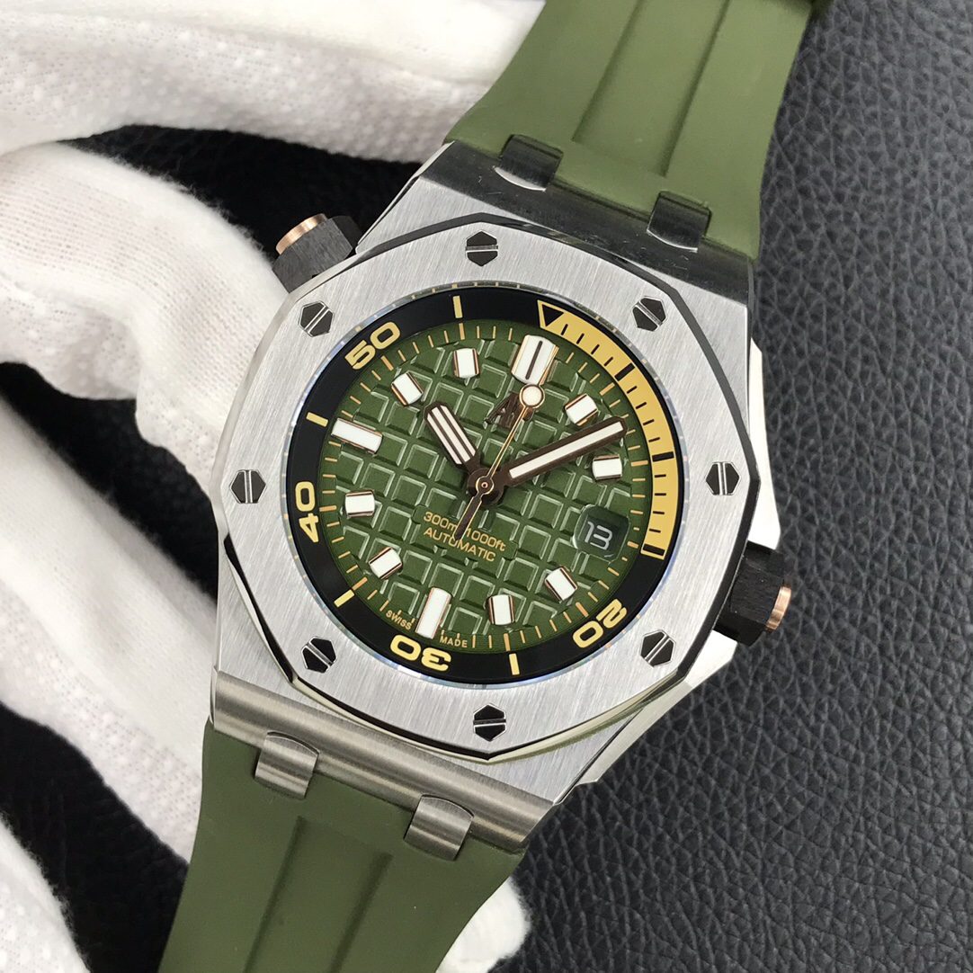로얄오크 오프쇼어 스틸 카키그린 / BF 15720ST / 42mm / cal.4308 무브먼트로 업그레이드! 42mm*14.2mm